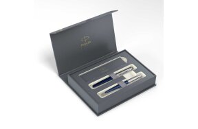 SET PARKER JOTTER LONDON ROYAL BLUE FOUNTAIL PEN AND BALL PEN